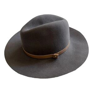 Brand New With Tags Rag & Bone Dark Grey Wide Brim Fedora
